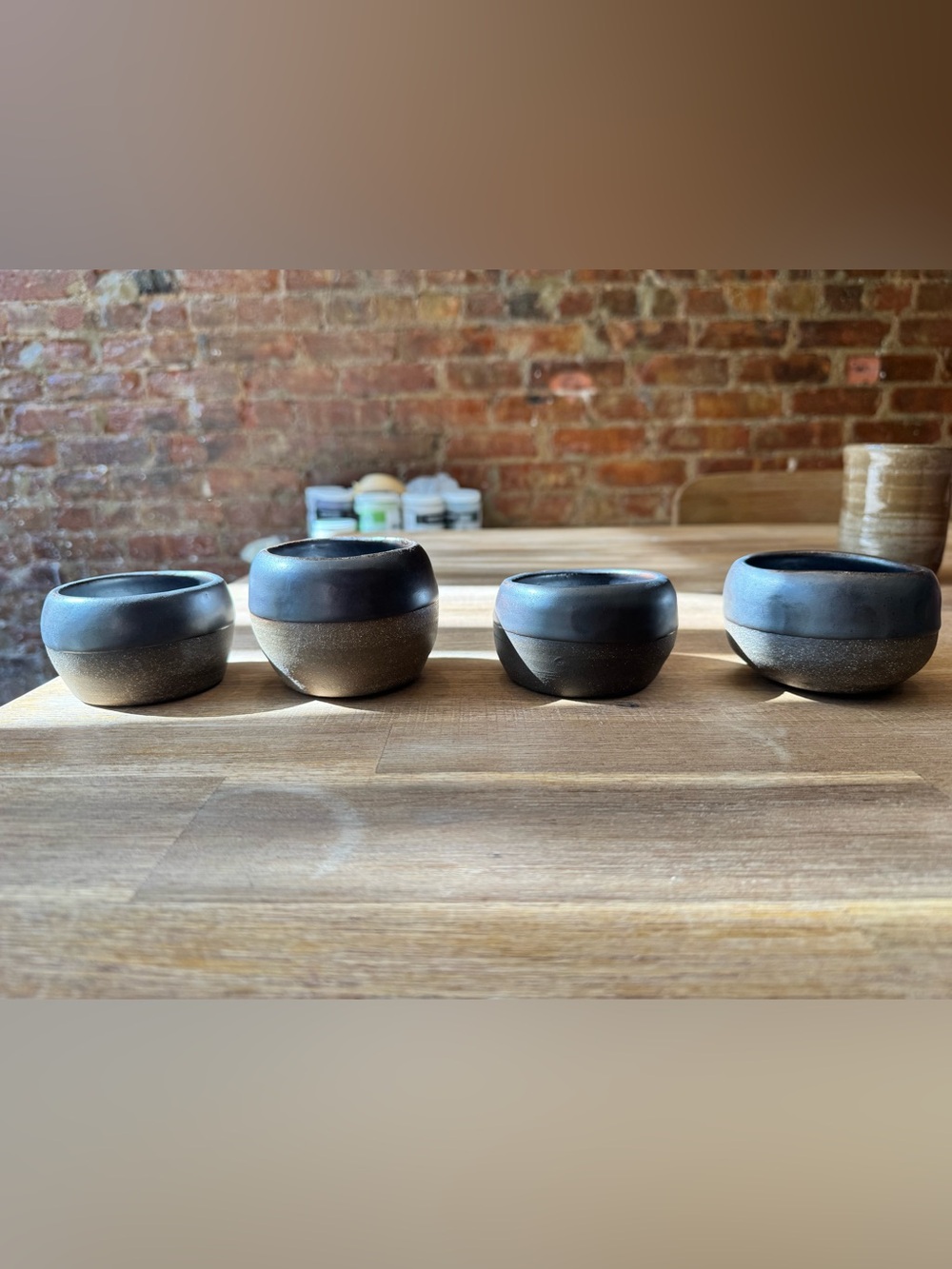 Handmade Handcrafted Cappuccino cups and single and double espresso cup